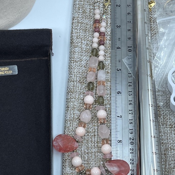 Vintage Ali-Khan Adjustable Gemstone Necklace with Sterling Silver Chain, 16-18" - Picture 13 of 16